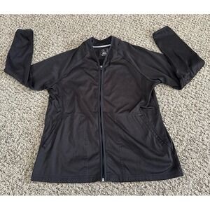 WonderWink Women's Black Athletic Full Zip Jacket Size Medium